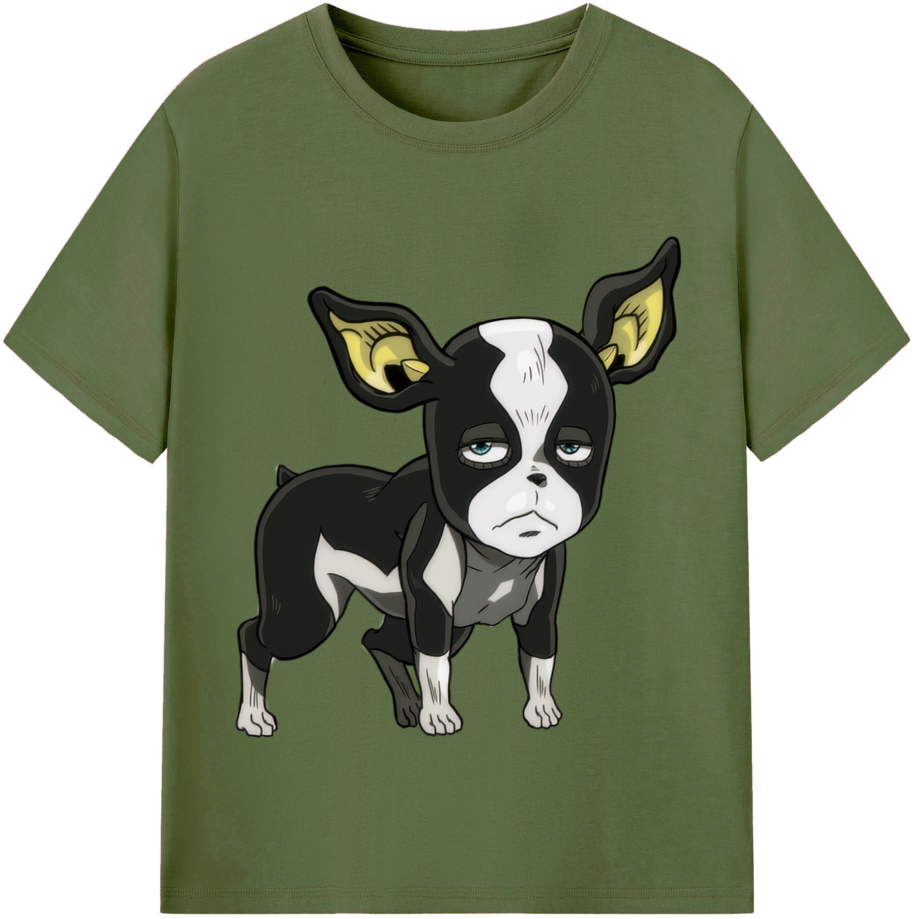 （画像用） ジョジョの奇妙な冒険 イギー JoJo's Bizarre Adventure Iggy 綿100％半袖Tシャツ（フロントプリント）